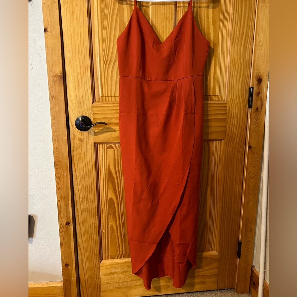 Dark orange bridesmaids/formal dress